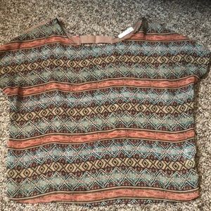 Brown fun patterned shirt